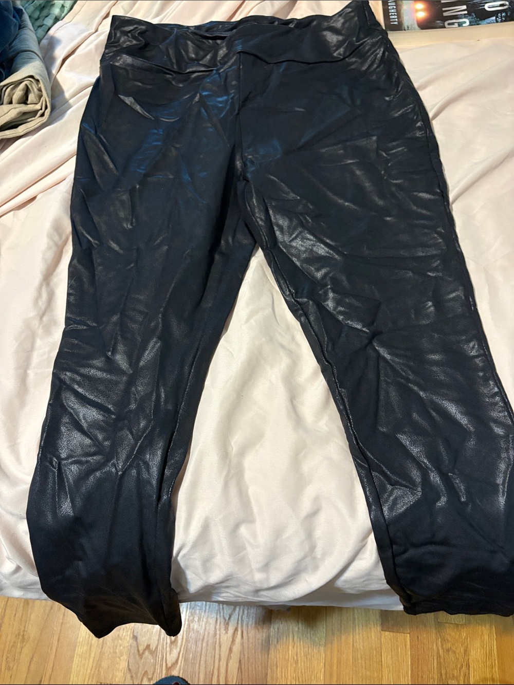 LuLaRoe Black Faux Leather Leggings